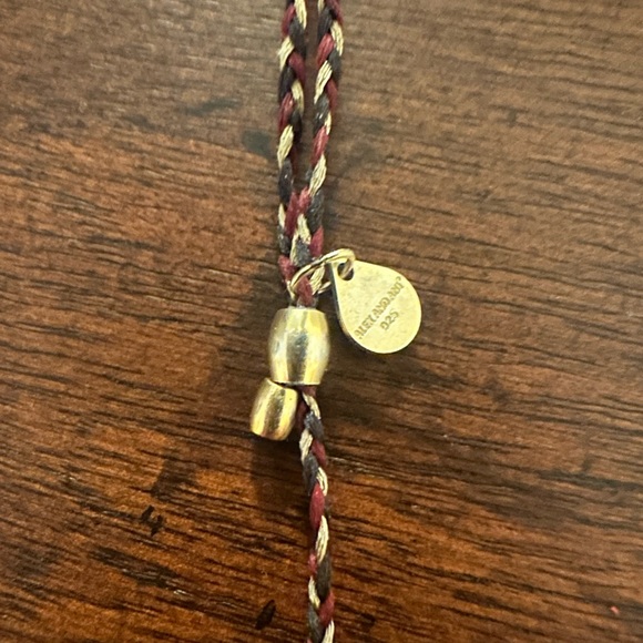 Alex & Ani braided cord and 925 gold plated chain station necklace - Picture 3 of 4